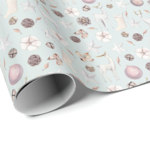 Papel De Regalo Depósito de madera acuarela