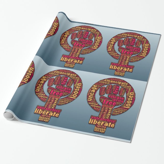 Papel De Regalo derechos de las mujeres de 2017 levantaron pust Th (Desenrollado)