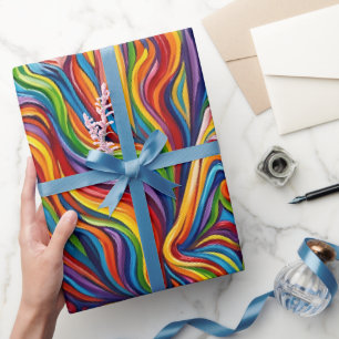 Papel de regalo derretido de cristal abstracto arc