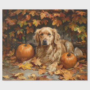 Papel De Regalo Desaparición de la recuperación de oro de otoño
