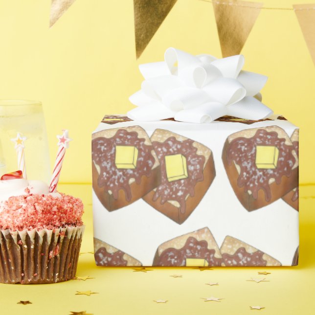 Papel De Regalo Desayuno francés con mantequilla y jarabe (Fiesta de cumpleaños )