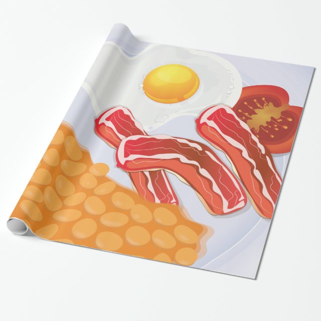 Papel De Regalo Desayuno Inglés (Desenrollado)
