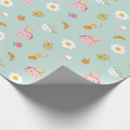 Papel De Regalo Desayuno lindo en la menta