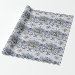 Papel De Regalo Descomposición de la vara floral blanca y azul de<br><div class="desc">PAPEL DE PESAJE DE PESO PESADO IDEAL PARA LA DECORACIÓN Y OTROS USOS | Hermoso patrón de baldosas inspirado en las exquisitamente pintadas a mano de la Costa Amalfitana en Italia que presenta diseños ornamentales azules y blancos con flores amarillas. Jarrón de estilo vintage, elegante, clásico, y unas buenas papeleras...</div>