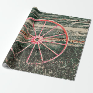 Papel De Regalo Desconexión de la vintage del país rojo de la ru