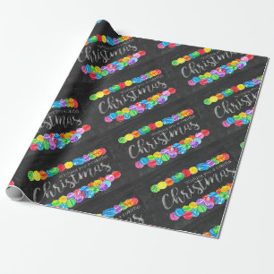 Papel De Regalo Deseándote un Navidad colorido