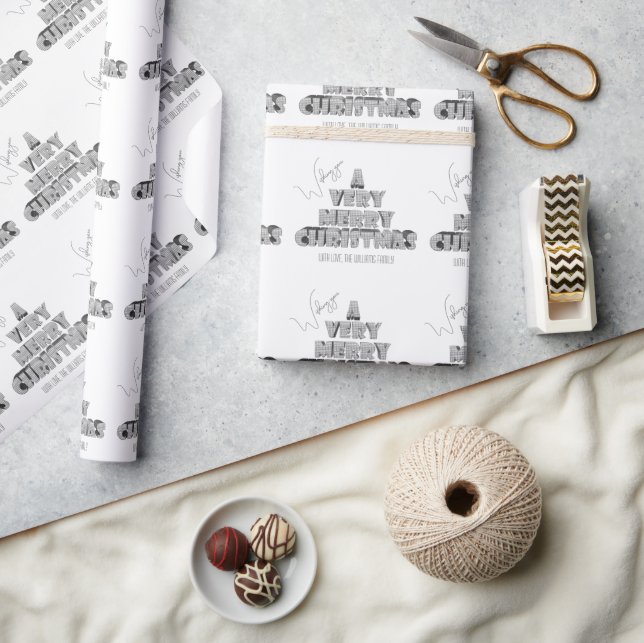 Papel De Regalo Deseándote una muy feliz Navidad (Artesanía)