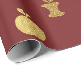 Papel De Regalo Desecho de caramelos de fruta de Apple con metal d