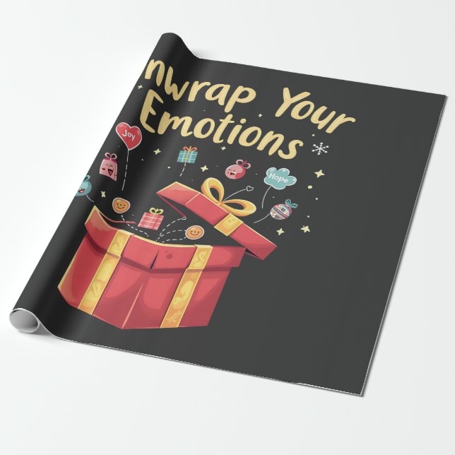 Papel De Regalo Desenvolver sus emociones Navidades Noches de Salu (Desenrollado)