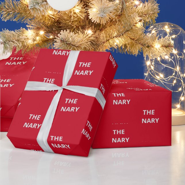 Papel De Regalo Deseos de Navidad en Rojo (Vacaciones)