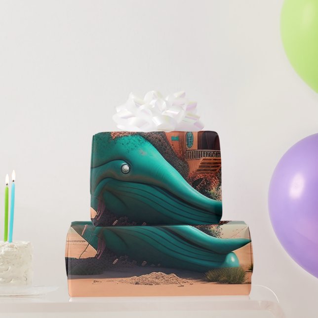Papel De Regalo Desert whale house (Regalos de fiesta)