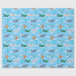 Papel De Regalo Desfile de aeronaves helicóptero globo aerostático