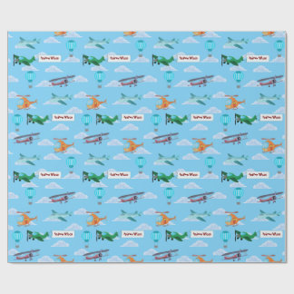 Papel De Regalo Desfile de aeronaves helicóptero globo aerostático