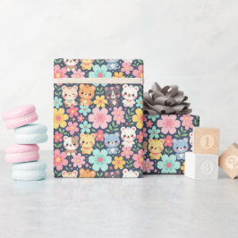 Papel De Regalo Desfile de Amigos del Bosque | Patrón de Animal Cu