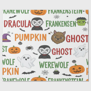 Papel De Regalo Desfile De Candy Monster Para Halloween