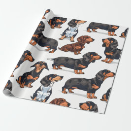 Papel de regalo Desfile de Dachshund