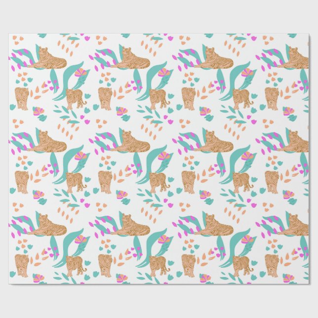 Papel De Regalo Desfile Tiger (Superficie plana)