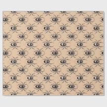 Design araignées vintage noir sur fond beige