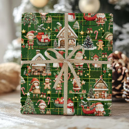 Papel De Regalo Desnuda de Navidades del taller de Cute Santa