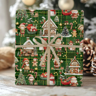 Papel De Regalo Desnuda de Navidades del taller de Cute Santa