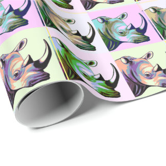 Papel De Regalo Desplome del arte pop de los Rhinos