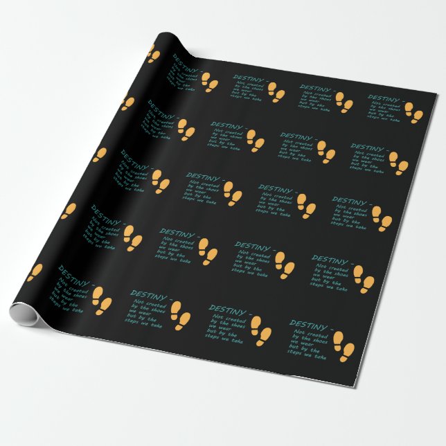 Papel De Regalo Destino creado por pasos que tomamos (Desenrollado)