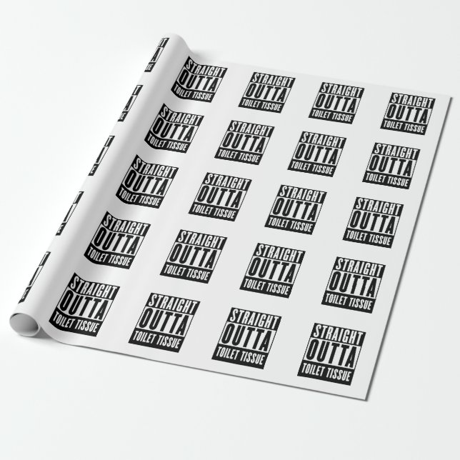 Papel De Regalo Destitución de inodoro de salida directa Graciosa  (Desenrollado)