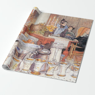 Papel De Regalo Detalle De Navidades Eve - Carl Larsson 1906