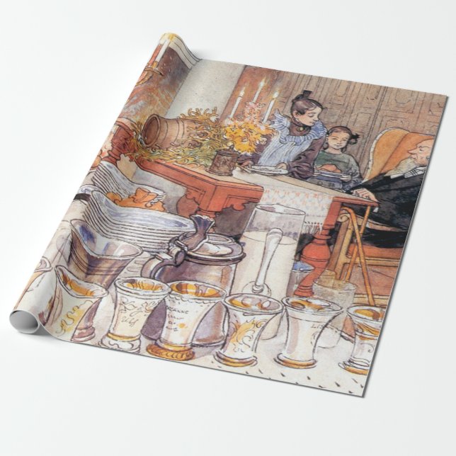 Papel De Regalo Detalle De Navidades Eve - Carl Larsson 1906 (Desenrollado)