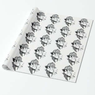 Papel De Regalo Detective que fuma del tubo