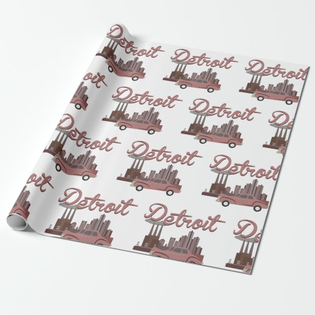 Papel De Regalo Detroit (Desenrollado)