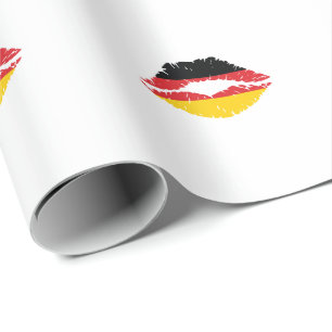 Papel De Regalo Deutschland Mund mit Flagge