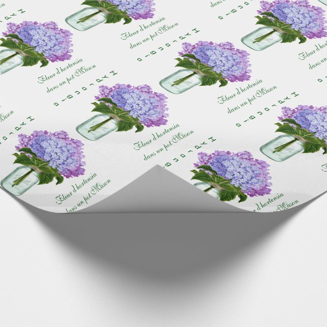 Papel De Regalo "D'hortensia de Fleurs " (Esquina)