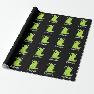 Papel De Regalo Di-know-saur Funny Dinosaur Pun Dark BG
