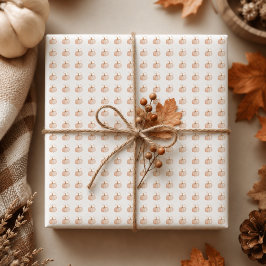 Papel De Regalo Día de Acción de Gracias – Diseño Otoñal de Pastel
