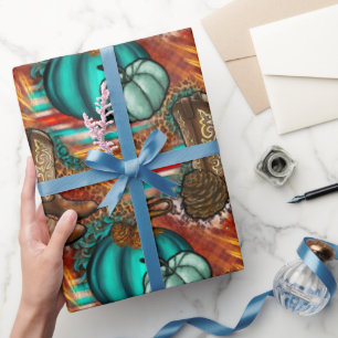 Papel De Regalo Día de Acción de Gracias Occidental