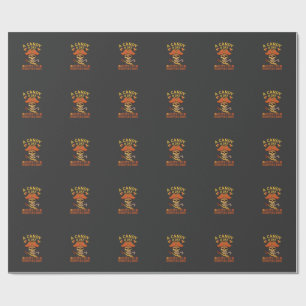 Papel De Regalo Día de Dulces Pirata de Halloween Calavera Bastón