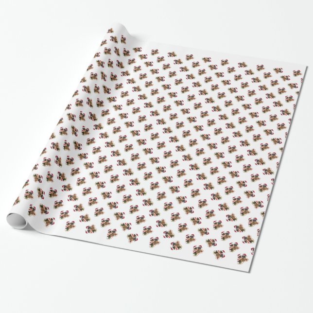 Papel De Regalo Día de fiesta del navidad de Puggle (Desenrollado)