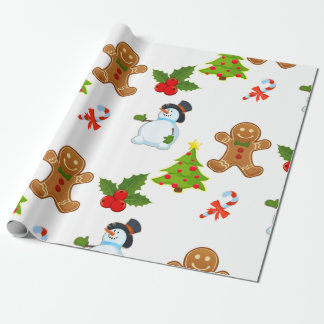 Papel De Regalo Día de fiesta lindo del navidad de los niños