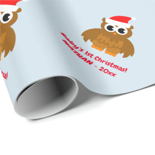 Papel De Regalo Día de fiesta lindo del personalizado del búho d