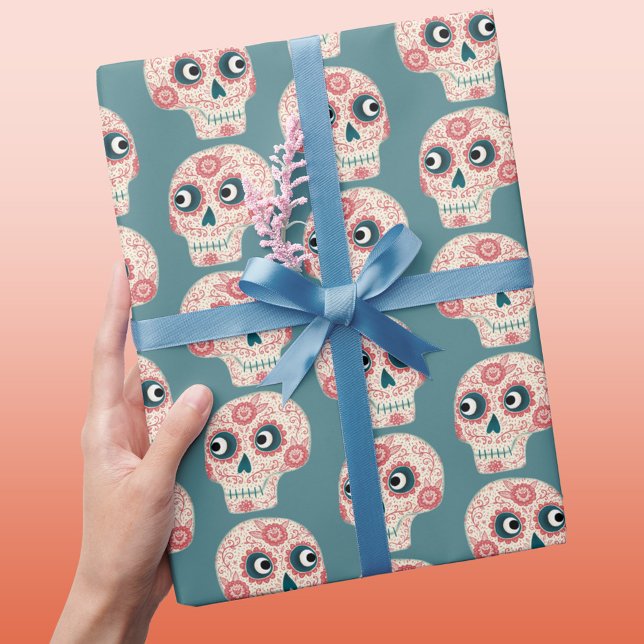 Papel De Regalo Día de la Calavera del Azúcar en la Halloween muer (Subido por el creador)