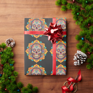 Papel De Regalo Día de la Calavera del Azúcar Muerto