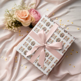 Papel De Regalo Día de la Madre de flores MOM personalizado