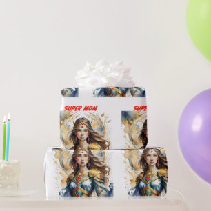 Papel De Regalo Día de la madre de la supermamá