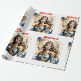 Papel De Regalo Día de la madre de la supermamá