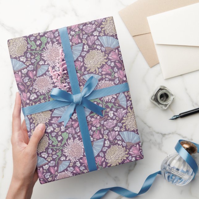 Papel De Regalo Día de la Madre Flores Mamáes Crocus Fans Japonese (Regalar)