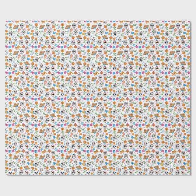 Papel De Regalo día de los muertos (Superficie plana)