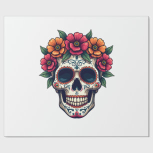 Papel De Regalo Día de los Muertos Calavera de Azúcar � Dia de los