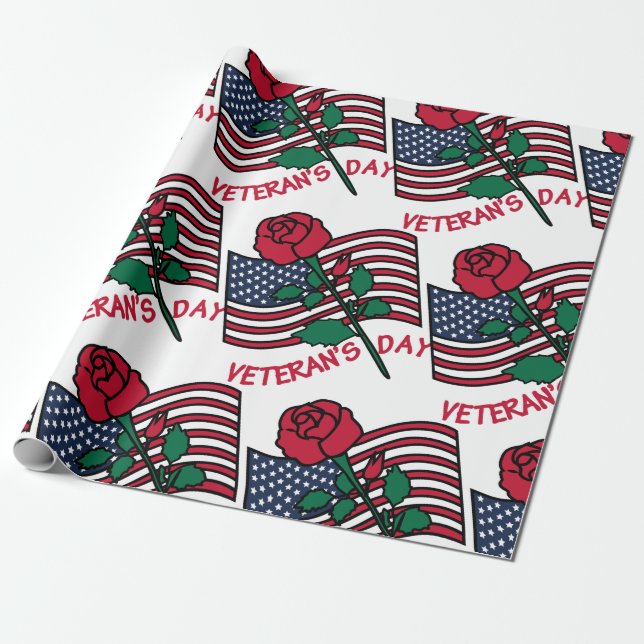 Papel De Regalo Día de los Veteranos (Desenrollado)