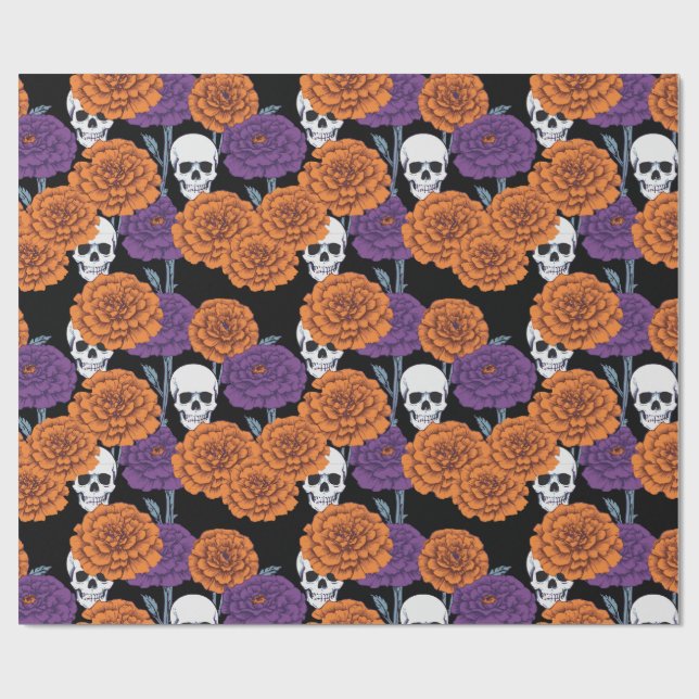 Papel De Regalo Día de Muertos (Superficie plana)